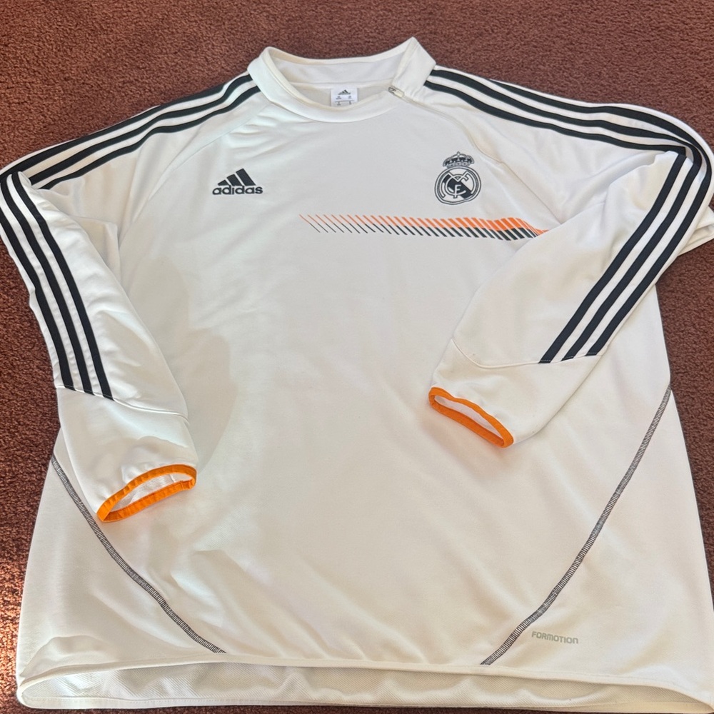 Adidas Real Madrid FC White and Orange  Jersey